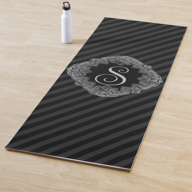 Elegant, Monogram Initial  Yoga Mat (In Situ)