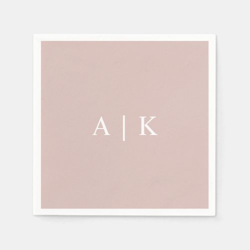 Elegant Monogram Initials Napkin Customizable 