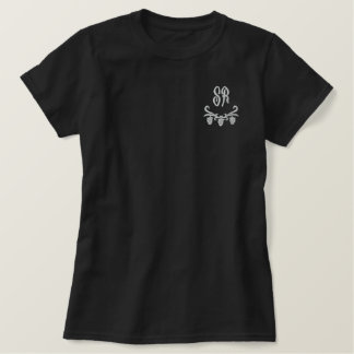 Elegant Monogram Initials Personalized Embroidered Shirt