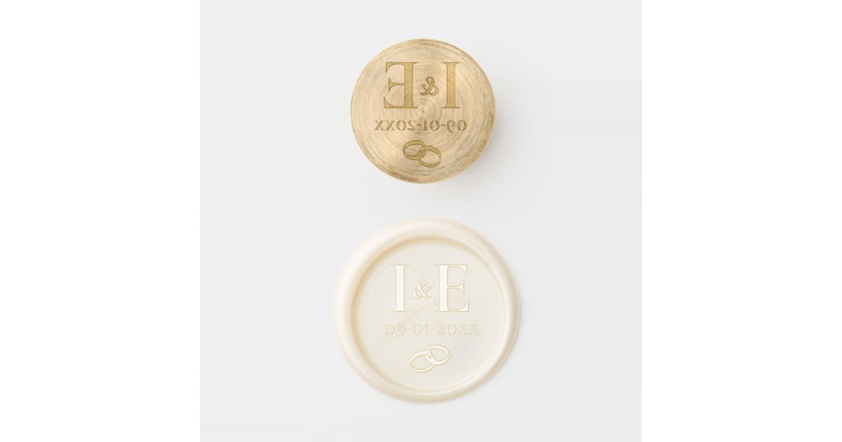 Custom Rustic Three initial Monogram Wax Seal Stamp,Custom Wax