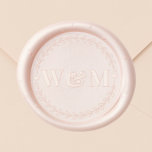 Elegant Monogram Initials Wedding Wax Seal Stamp<br><div class="desc">Elegant wax seal stamp kit featuring your initials in a classic serif font and a decorative laurel wreath border. Elevate your entire wedding stationery ensemble - from invitations to save-the-dates,  menu cards and thank you notes.</div>