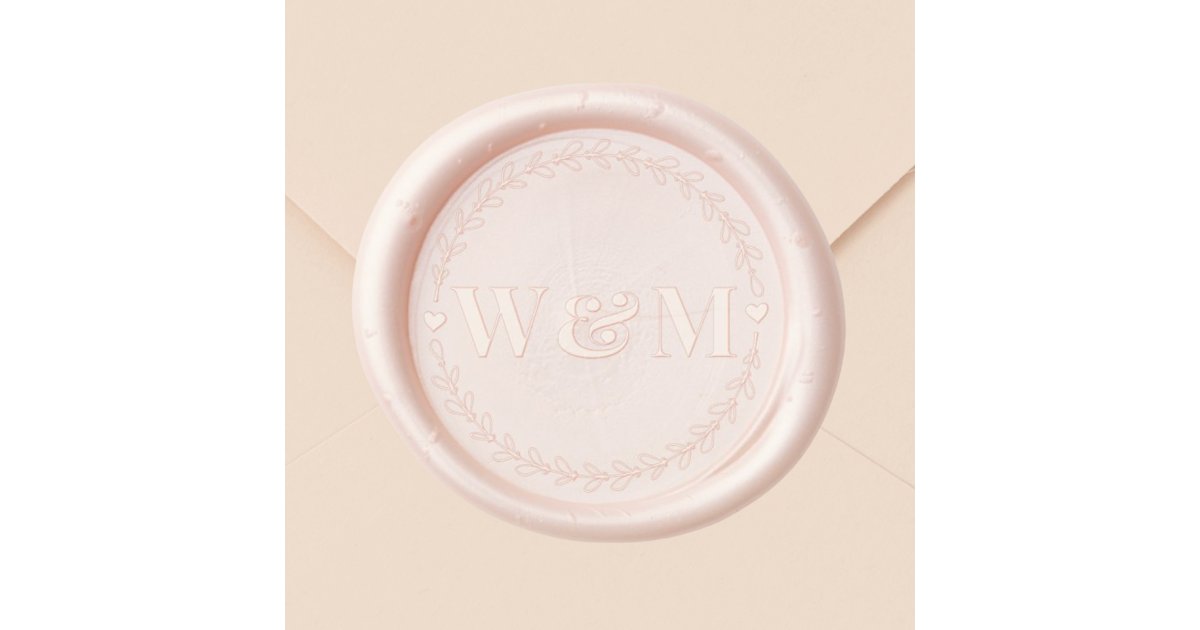 Elegant Monogram Initials Wedding Wax Seal Stamp | Zazzle