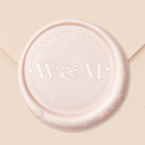 Elegant Monogram Initials Wedding Wax Seal Sticker