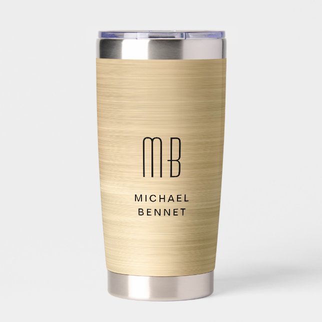 Elegant Monogram Insulated Tumbler (Front)
