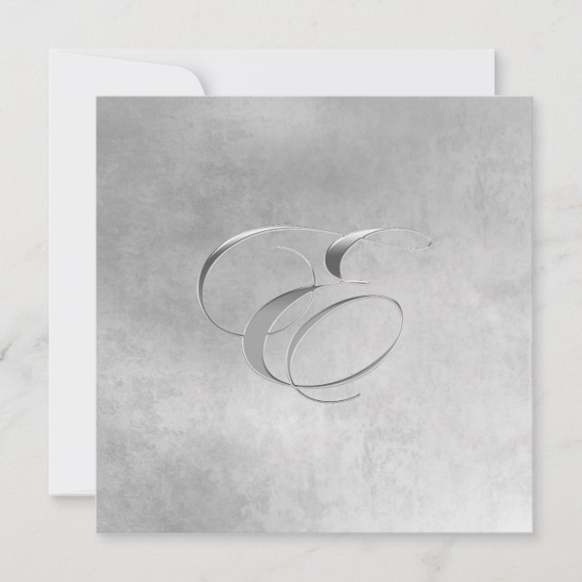 Elegant Monogram Invitation (Front)