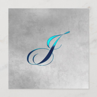 Elegant Monogram Invitation-J Invitation