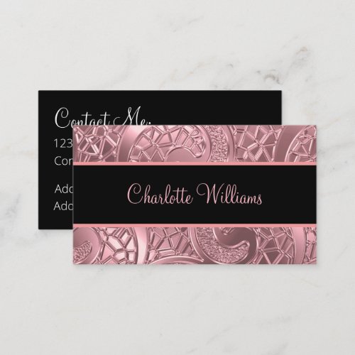 Elegant Monogram Ladies Contact Cards