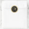 Elegant Monogram Letter M Black Gold Glitter Seals