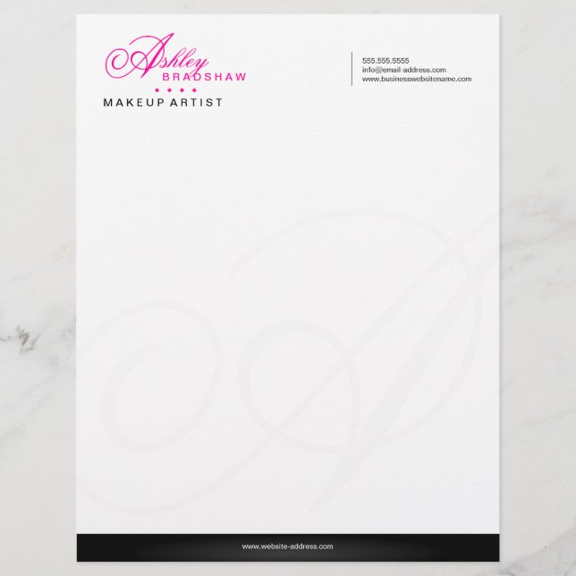 Elegant Monogram Letterhead (Front)