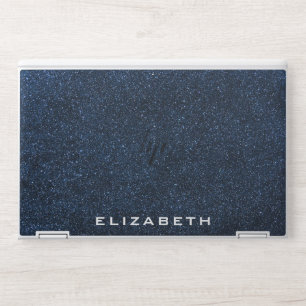Elegant monogram light blue modern Laptop skin