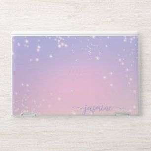 Elegant monogram light blush pink Laptop skin