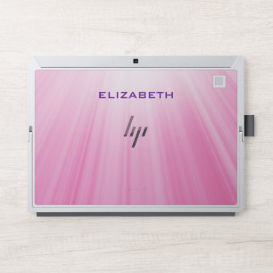 Elegant monogram light pimk Laptop skin