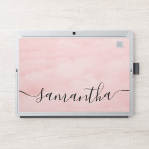 Elegant monogram light pink Laptop skin