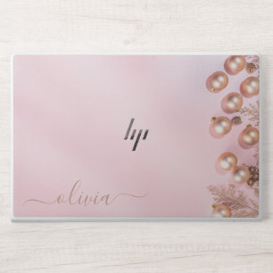 Elegant monogram light pink Laptop skin