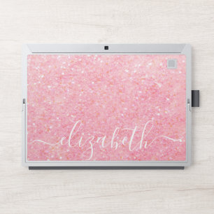 Elegant monogram light pink luxury Laptop skin