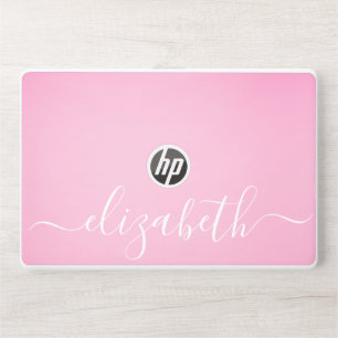 Elegant monogram light pink luxury Laptop skin