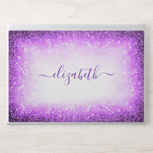 Elegant monogram light purple blush Laptop skin