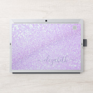 Elegant monogram light purple blush Laptop skin