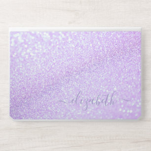 Elegant monogram light purple blush Laptop skin