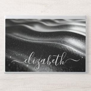 Elegant monogram light purple glitter Laptop skin