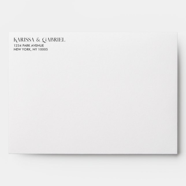 Elegant Monogram Logo Wedding Envelope (Front)