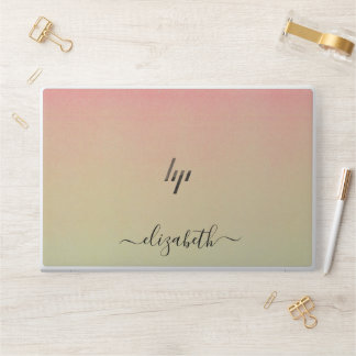 Elegant monogram luxury foil Laptop skin