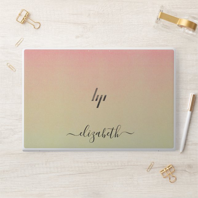 Elegant monogram luxury foil Laptop skin (Desk)