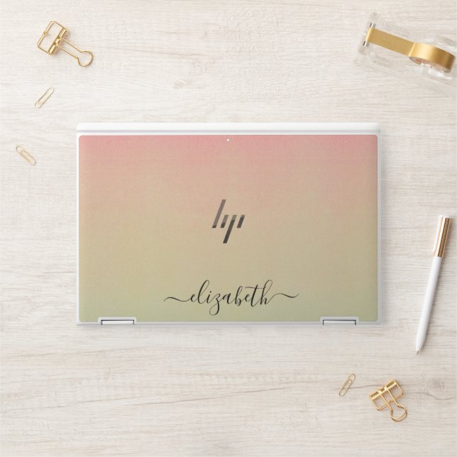 Elegant monogram luxury foil Laptop skin (Desk)