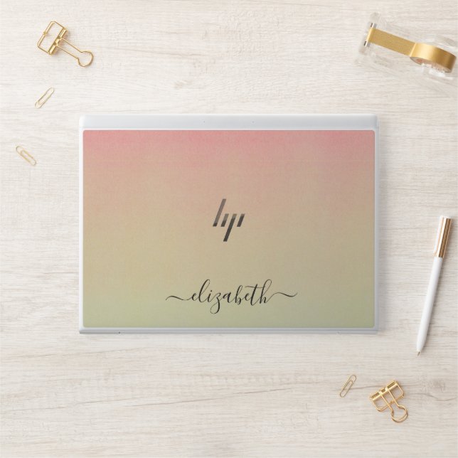 Elegant monogram luxury foil Laptop skin (Desk)
