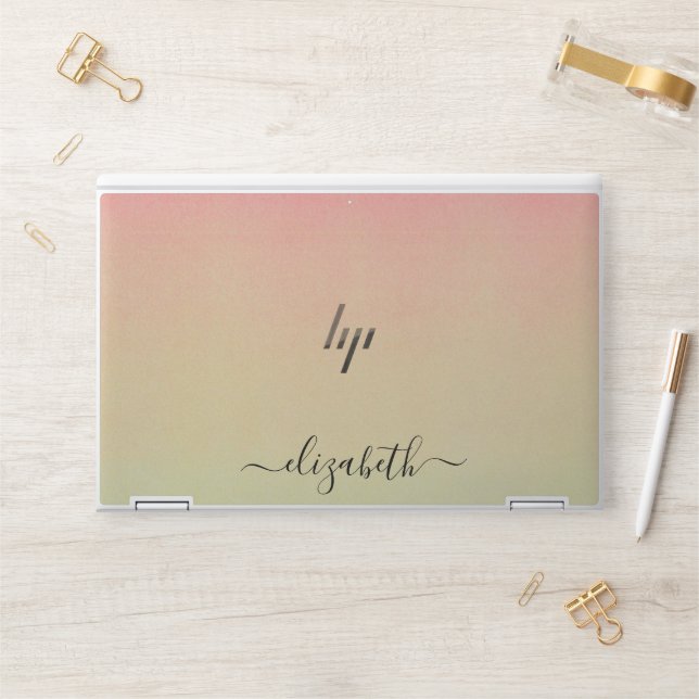 Elegant monogram luxury foil Laptop skin (Desk)