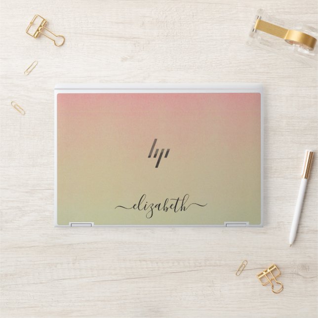 Elegant monogram luxury foil Laptop skin (Desk)