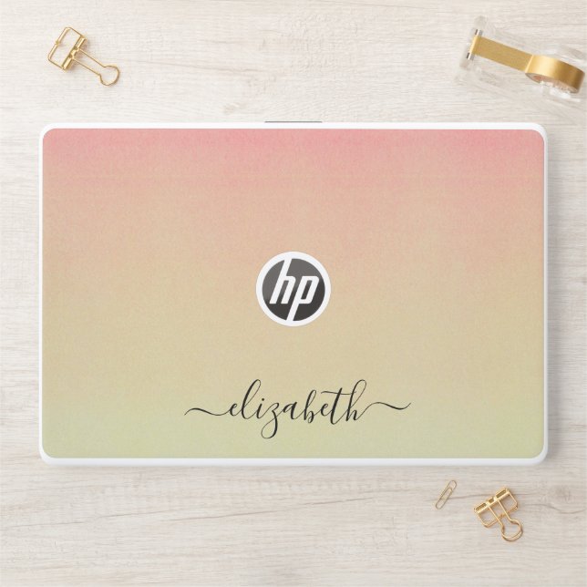 Elegant monogram luxury foil Laptop skin (Desk)