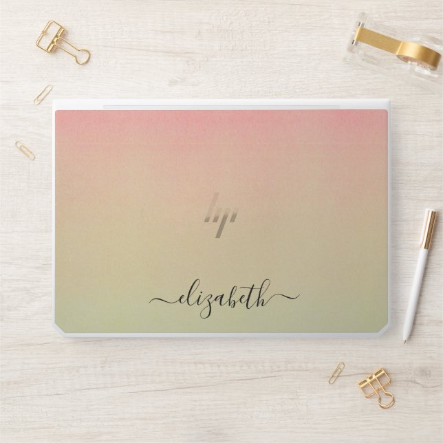 Elegant monogram luxury foil Laptop skin (Desk)