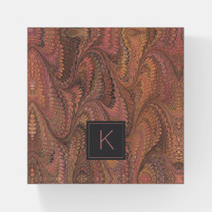 Elegant Monogram Marble Keepsake Paperweight