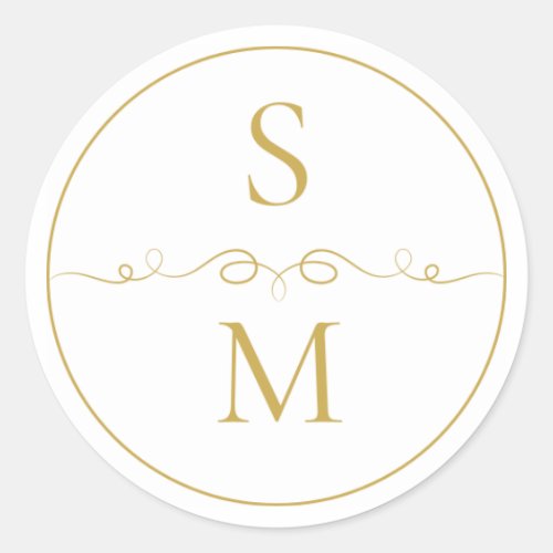 Elegant Monogram Minimal Wedding Envelope Seal