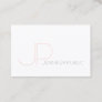 Elegant Monogram Minimalist Plain Modern Simple Business Card