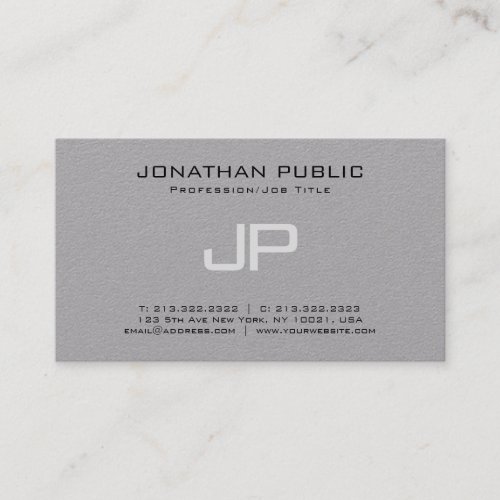 Elegant Monogram Minimalist Template Luxurious Business Card