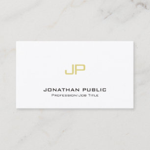 Elegant Monogram Modern Gold Premium Silk Luxury Business Card