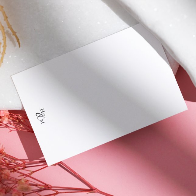 Elegant Monogram Modern Minimalist Budget Note Card (Creator Uploaded)