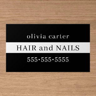 Elegant Monogram Modern Minimalist Clear Business Cards