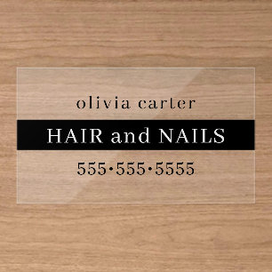 Elegant Monogram Modern Minimalist Clear Business Cards