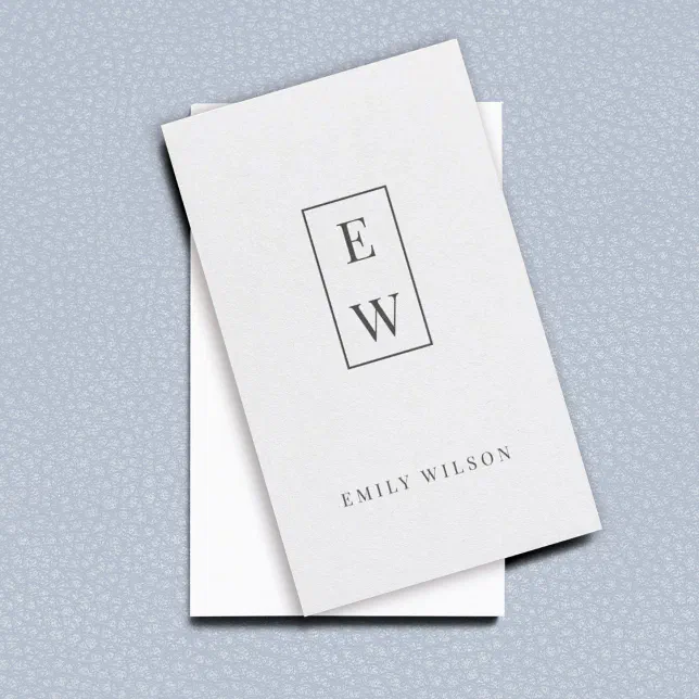Elegant Monogram Modern Minimalist Professional Business Card | Zazzle