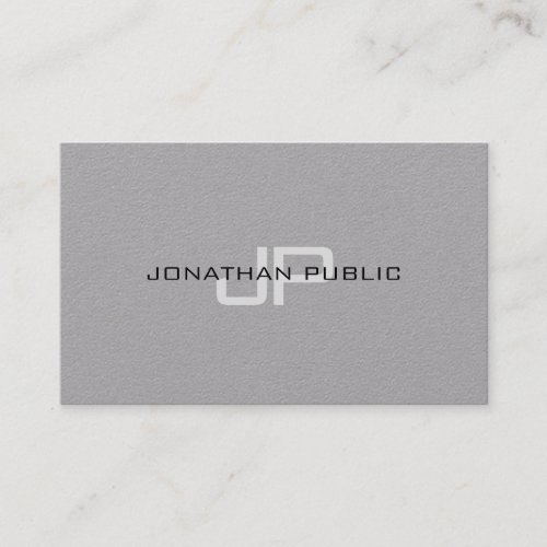 Elegant Monogram Modern Minimalist Template Business Card