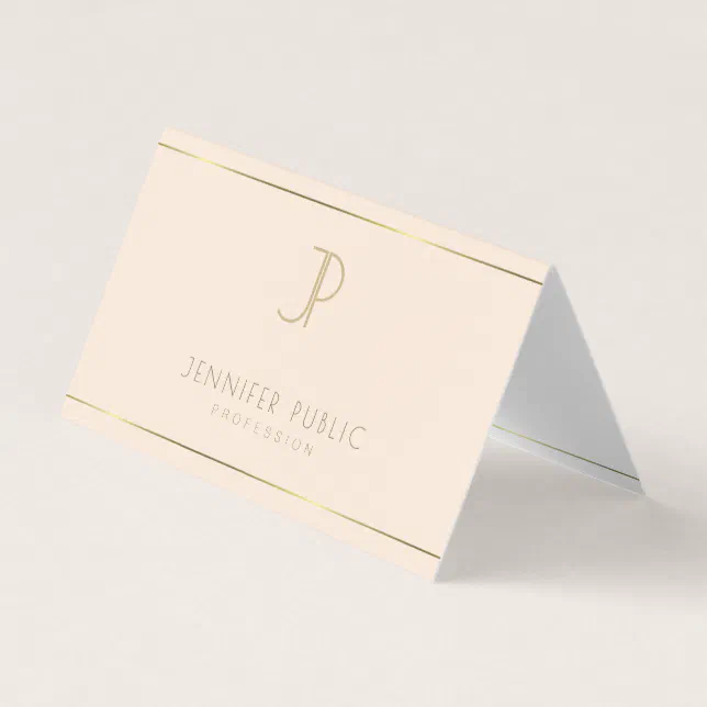 Elegant Monogram Modern Minimalist Template Trendy Business Card | Zazzle
