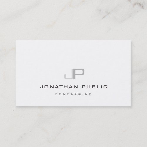 Elegant Monogram Modern Professional Minimalist Business Card