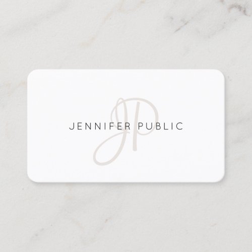 Elegant Monogram Modern Professional Personalized Business Card
