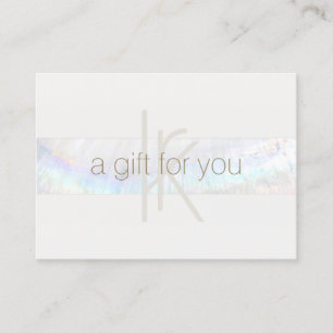 Elegant Monogram Modern Seashell Gift Certificate