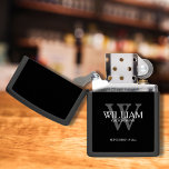 Elegant Monogram Name Classic Script Groomsmen Zippo Lighter<br><div class="desc">Wedding Party Gifts Elegant Monogram And First Name Classic Script Groomsman Gift Zippo Lighter. Add an extra special touch with a monogrammed initial, first name, and date, especially for your groomsman gift. Click Personalize this template to customize it quickly and easily. Elegant Monogram Name Classic Script Groomsmen Zippo Lighter, is...</div>