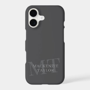 Elegant Monogram Name Personalized Text  iPhone 17 Case