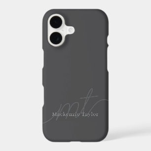 Elegant Monogram Name Personalized Text  iPhone 17 Case